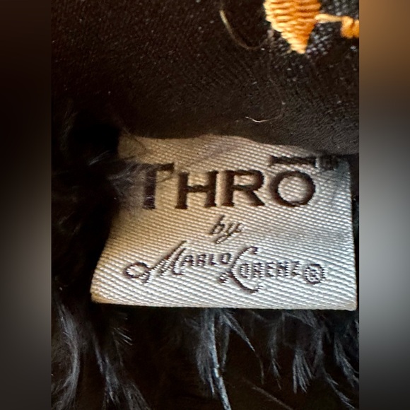 Set of 2 Halloween Thro by Marlo Lorenz Pillows CLEAN with Black feathers! - Picture 6 of 8